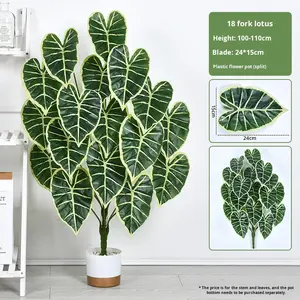 Arbre à argent artificiel <span class=keywords><strong>en</strong></span> plastique <span class=keywords><strong>en</strong></span> pot 100-200 cm <span class=keywords><strong>D</strong></span>écoration paysagère intérieure et extérieure pour salon salle à manger cour balcon - Product Image 6