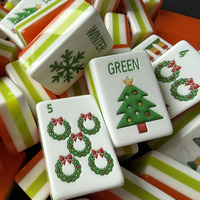 Jeu de Mahjong Américain Thème Golf Pliable et Portable Personnalisé, 160 Tuiles Modernes en Acrylique Blanc de Luxe – Cadeau Idéal pour les Amateurs de Golf