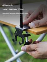 Support de fixation de table en acier au carbone Jukaiwtec CA04 - Portable pour le camping et la randonnée en extérieur