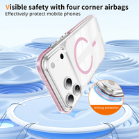 Coques de téléphone portable ultra-fines, transparentes, magnétiques, antichoc, avec charge sans fil, en TPU+PC IMD pour iPhone 12 13 14 15 16 17 18