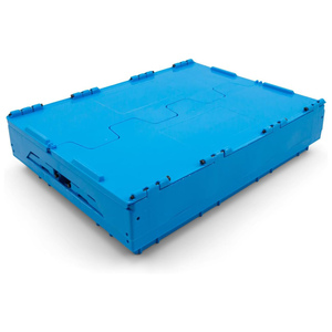 Industrial Warehouse 60L 68L Stackable Nestable Eco-Friendly Reusable Plastic <b>Crate</b> with Barcode Area Storage Box - Product Image 5