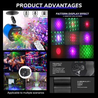 Projecteur Laser 8W Rouge Vert Bleu en Alliage d'Aluminium et Plastique à Commande Vocale, Rechargeable, pour Fêtes, DJ, Discothèques, KTV, Bars et Scènes - Vente en Gros