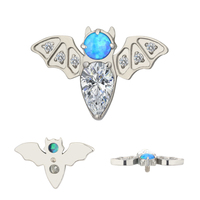 ASTM-Piercing de titanio F136 para mujer y niña, pendientes internos de Labret sin rosca, joyería corporal en forma de abeja