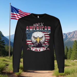 100 T-shirts à manches longues American Patriot Usa Eagle Fafo - Product Image 3