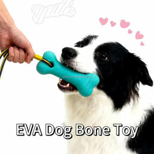Jouet à mâcher pour chien en forme d'os, mignon, en mousse EVA écologique, coloré avec corde, pour soulager l'ennui - Product Image 1