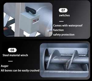 Hachoir à <span class=keywords><strong>viande</strong></span> électrique pour les bases d'élevage pour élever des chiens tortues crocodiles poulets poissons porcs serpents nouvelle condition électrique - Product Image 2