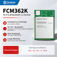 Module Combo Wi-Fi 6 FCM362K 5.2, Boîtier LCC, Double Bande 2.4GHz 5GHz pour Appareils IoT Domotiques