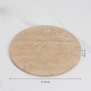 Bandeja Decorativa Plana Multifuncional de Mármol Travertino <span class=keywords><strong>Natural</strong></span>, Estilo Art <span class=keywords><strong>Deco</strong></span> Clásico de Lujo con Logotipo Personalizado STONEKOCC - Product Image 5