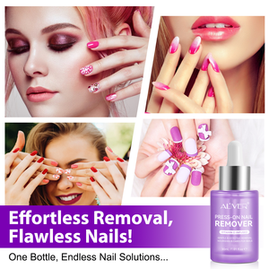 <span class=keywords><strong>ALIVER</strong></span> 30ml sérum pour l'élimination plus rapide des adhésifs pour ongles Logo personnalisé doux sans odeur dissolvant de colle pour ongles à pression instantanée - Product Image 5