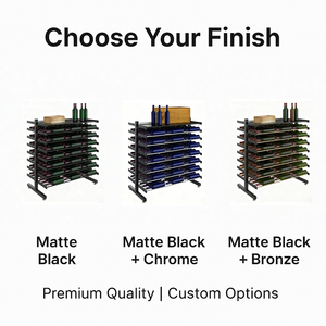 Estante Weinregal de alta capacidad, estante de exhibición de isla, soporte para botella de vino, estante de vino de Metal para <span class=keywords><strong>el</strong></span> hogar, bar comercial, almacenamiento de vino - Product Image 2