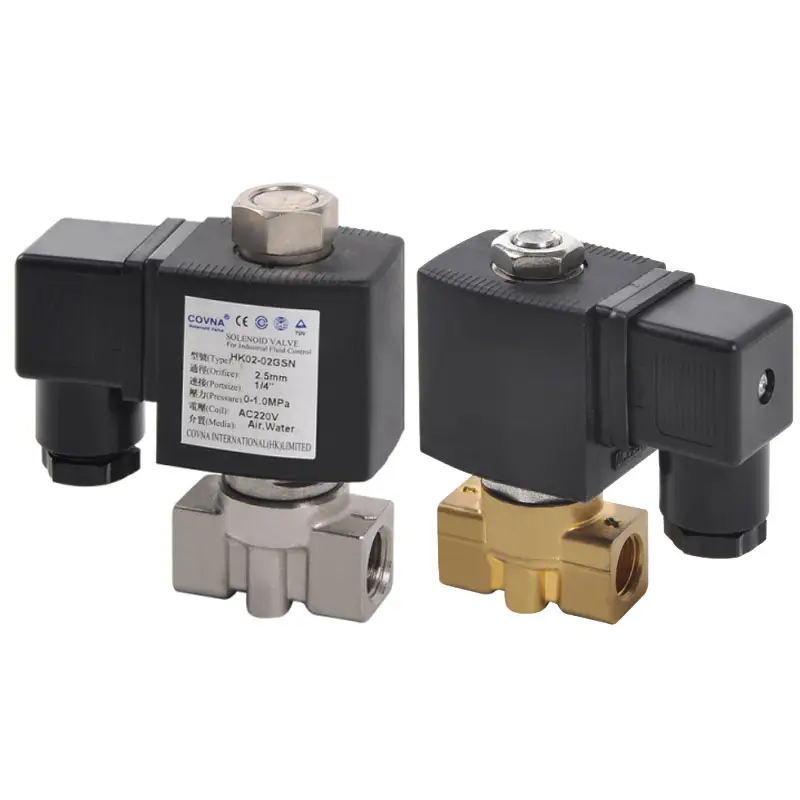 COVNA Direct Lifting 1/8 1/4 inch Brass Irrigation Normally Closed/Open DC 12V 24V Stainless Steel Water Solenoid Valve