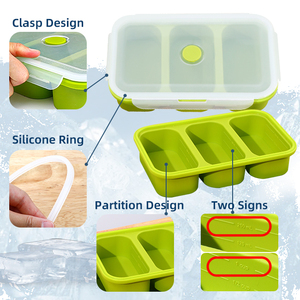 Molde <span class=keywords><strong>de</strong></span> <span class=keywords><strong>Silicona</strong></span> <span class=keywords><strong>de</strong></span> Grado Alimenticio para Cocina, Bandeja <span class=keywords><strong>de</strong></span> Cubitos <span class=keywords><strong>de</strong></span> Hielo, para el Hogar - Product Image 3