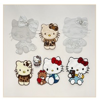 Nouveaux patchs brodés 3D en peluche motif chat KT, à coudre sur les chapeaux, sacs et décorations intérieures – Approvisionnement direct usine