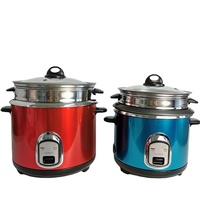 Autocuiseur intelligent en acier inoxydable 2,8 L couleur personnalisée pour la cuisson du riz, cuiseur vapeur en acier inoxydable et couvercle en verre, pot antiadhésif, maintien au chaud, OEM