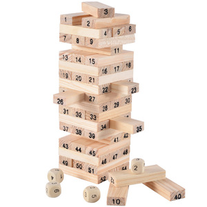 Blocco impilabile personalizzato gioco a torre in legno <span class=keywords><strong>con</strong></span> numero giocattoli per bambini 2023 - Product Image 1