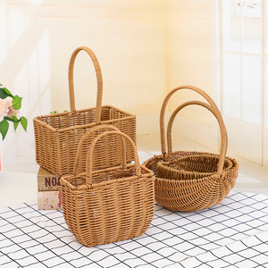 Lễ hội Nữ Thần ngày 8 tháng 3 giỏ hoa nhỏ phù dâu đi kèm lễ guizi Túi liễu mây đan bằng tay - Product Image 4