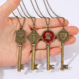 Collar con colgante de cuentas de los Cuatro Caballeros del Castillo de <span class=keywords><strong>Evil</strong></span> <span class=keywords><strong>4</strong></span>, estilo vintage, <span class=keywords><strong>4</strong></span> piezas/set, joyería retro para disfraz de cosplay - Product Image 2