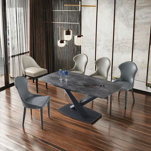 Plateau en céramique de qualité supérieure en acier au carbone pieds noirs base en or <span class=keywords><strong>table</strong></span> à <span class=keywords><strong>rallonge</strong></span> rotative <span class=keywords><strong>ronde</strong></span> pour 8 places tables de maison modernes - Product Image 5