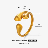 Cincin Tetes Baja Tahan Karat Gaya Eropa dan Amerika untuk Wanita Desain Unik Hip-hop Cincin Baja Titanium Pabrik
