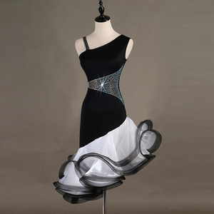 Sexy sin mangas traje de <span class=keywords><strong>Cha</strong></span> Rumba <span class=keywords><strong>Tango</strong></span> danza Latina trajes de baile - Product Image 4