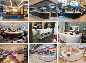 Nouveau Design de <span class=keywords><strong>Bar</strong></span> Mobilier de Salon de Restaurant Boîte de Nuit Pub Narguilé Comptoir de <span class=keywords><strong>Bar</strong></span> de Réception Blanc - Product Image 4