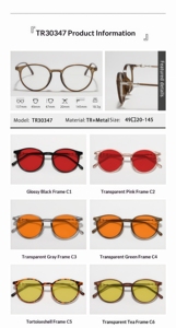 Gafas con Lentes Naranjas, Personalizadas, al por Mayor, Clásicas, Unisex, con Bloqueo de Luz Azul, Armazón Óptico TR90, Amarillas, a la Moda - Product Image 4