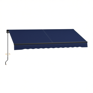 Auvent de fenêtre de qualité supérieure, fonctionnement manuel, montage mural, tissu polyester, style moderne, pour protection solaire extérieure - Product Image 1