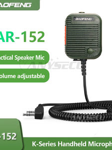 Micrófono Táctico AR-152 con Conector Tipo K, Alto Volumen, Doble PTT para Radios Bidireccionales UV-5R BF-888S UV-82 UV-K5 UV-K6 UV-8800 L794 - Product Image 2