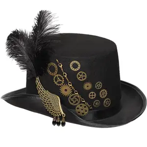 Unisex steampunk đầu mũ kính bánh răng trang phục phụ kiện ecoaparty