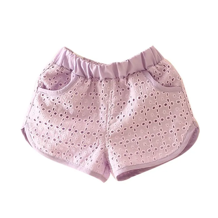 China pequeños artículos de venta rápida estilo coreano niños niña ropa Rosa pantalones cortos para vender en línea