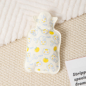Plush Hot Water Bottle With Cat Pattern Anti Explosion Warm Compress For Women And Students - Product Image 3