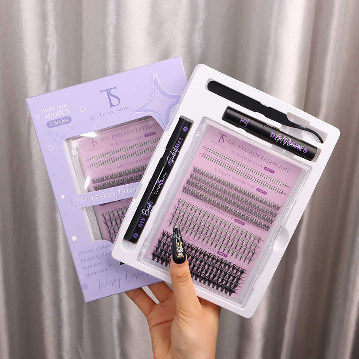 Private Label Lash Extension Kit Diy 280pcs Eyelash Clusters
