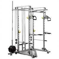 Rack de musculation de type Gantry avec Smith Machine, en acier, avec disques de poids réglables, personnalisable, pour salle de sport commerciale haut de gamme, pour tractions