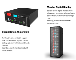 Gabinete de Baterías para Montaje en Rack, 48V 100Ah 200Ah 300Ah 51.2V 48V, Baterías de Litio de Larga Duración, 5kwh 10KWH 15kwh, Lifepo4 para Carrito de Golf y Servidor - Product Image 4
