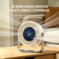 Ventilateur de bureau rechargeable par USB, 10000mAh, ventilateur de table portable, commande tactile, 100 vitesses avec lumière nocturne LED, ventilateur de refroidissement réglable