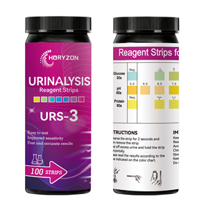 Bandelettes de test <span class=keywords><strong>urinaire</strong></span> pour analyse d'urine, 3 paramètres : Glucose, pH, Protéines - Product Image 3