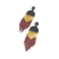 Boucles d'oreilles pendantes personnalisées en perles de rocaille miyuki bohème à pampilles longues boucles d'oreilles pour femmes