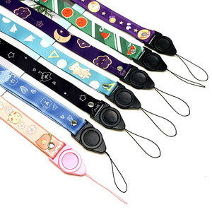 Fashion Customizable Durable Water Resistant Polyester ID Card Holder Lanyard with Metal Buckle Long Neck Design