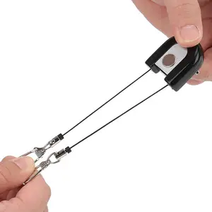 Mosca ferramenta de pesca retratora dupla, fio retrátil para pesca com agulha magnética b10