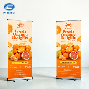 <span class=keywords><strong>Banner</strong></span> Enrollable Plateado Premium de <span class=keywords><strong>100x200</strong></span>, Soporte de Exhibición Retráctil Impreso Personalizado, Portátil para Promoción de Eventos - Product Image 1