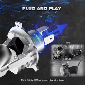 4 Lual UAL Len otorcycle eeadlight reless ireless Ed rorojector Len uto I/Lo Headlamp - Product Image 4