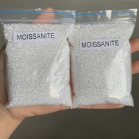 Yüksek kaliteli DEF VVS-VS Moissanite 0.9-2.9mm yuvarlak parlak kesim Melee boyutu serbest moissanit
