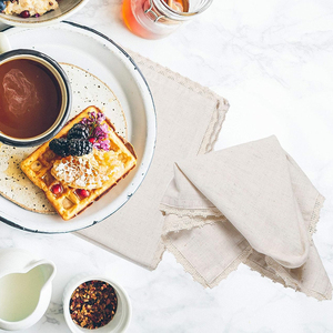 Personnalisé 100% Lin Blanc Lavable Serviette De Table Réutilisable Serviettes En Textile De Coton pour Les Mariages Et Les Événements De Restaurant - Product Image 5