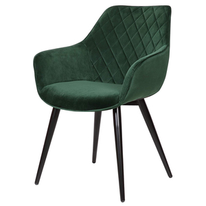 Groothandel Luxe Accent Stoel Fluweel Moderne Europea Luxe Accent Stoel Smaragdgroene Stof Zachte Relax Cafe Stoelen Met Armen - Product Image 1