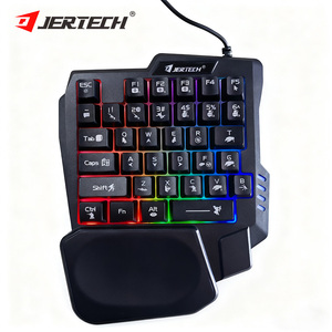 <span class=keywords><strong>Clavier</strong></span> de jeu ergonomique à une <span class=keywords><strong>main</strong></span> JERTECH GK10 avec connecteurs filaires, éclairage RGB, petit <span class=keywords><strong>clavier</strong></span> filaire avec repose-poignet gauche, rétroéclairage LED - Product Image 3