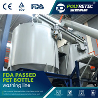 POLYRETEC 2000kghr Mesin Daur Ulang Botol PET Food Grade dengan Sistem Pencucian Panas, Dilengkapi Surat Tanpa Kebahasan (No Objection Letter) dari FDA