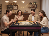 Table de mahjong électronique automatique multifonctionnelle pour le divertissement familial et les repas