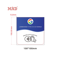 Personalisierte Druckplatte NFC Google Bewertung Acryl Karten NFC Tag mit QR Code