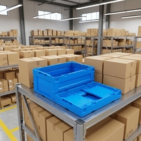 Boîte de transport pliable et empilable en PP de qualité alimentaire, recyclable, solide, en plastique, pour le transport et le stockage