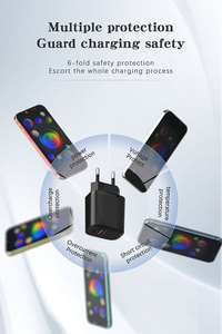 อะแดปเตอร์ชาร์จผนังคุณภาพสูงแบบขายส่ง Type-C A+C EU/US ปลอดภัย พกพาสะดวก รองรับ PD <span class=keywords><strong>20W</strong></span> QC3.0 สำหรับกล้อง หูฟัง และแท็บเล็ต - Product Image 5